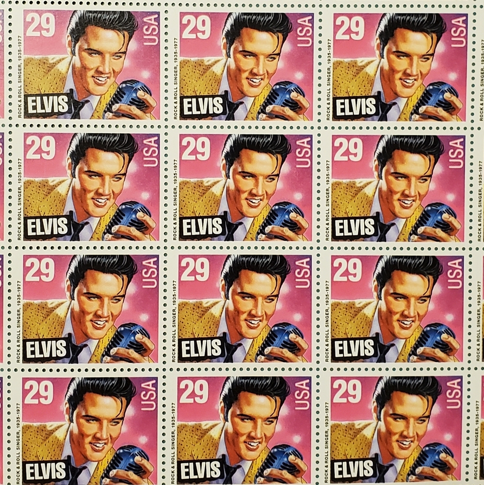 USPS 1992 Commemorative Elvis Presley Stamp Sheet